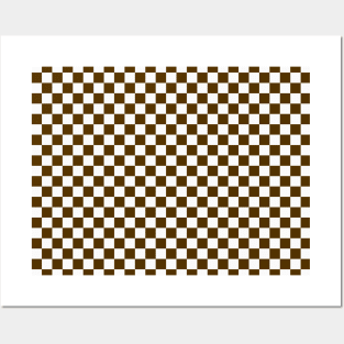 Brown Checkered Posters and Art